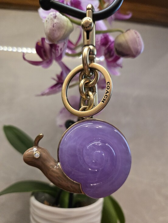 Coach Accessories - Coach Purple Snail Keychain Charm